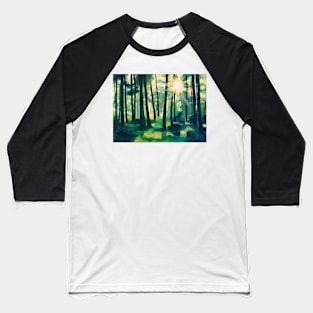 Sunlit Forest Baseball T-Shirt